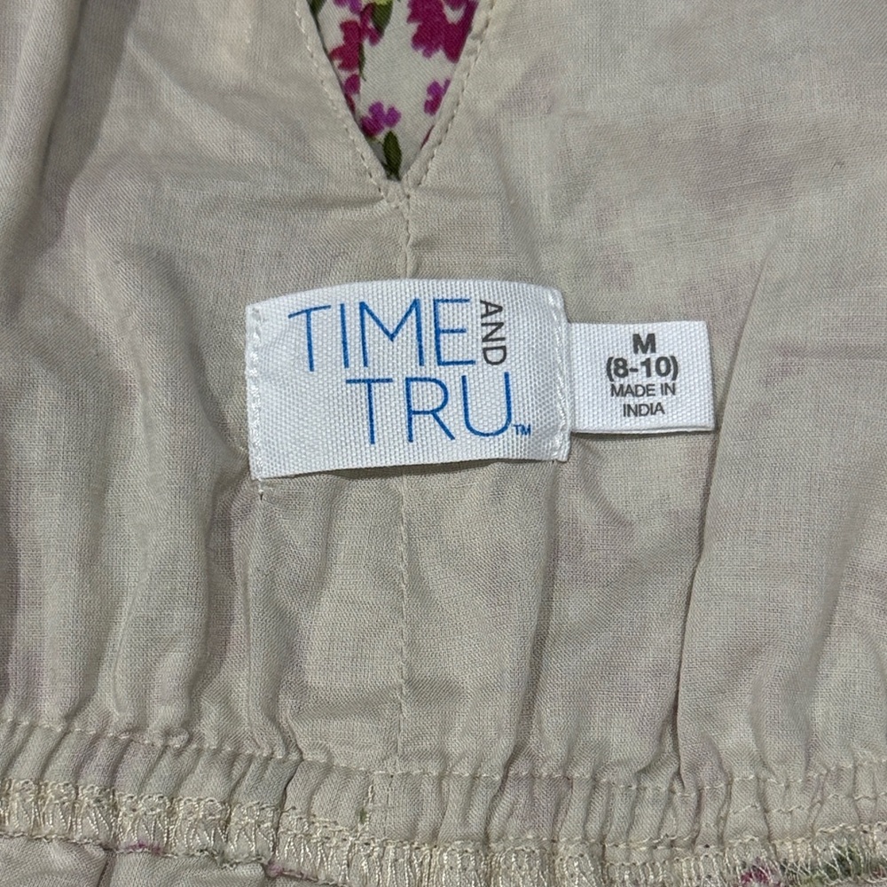 Time and Tru Floral Elastic Waist Midi Dress – Size Medium - Picture 6 of 10